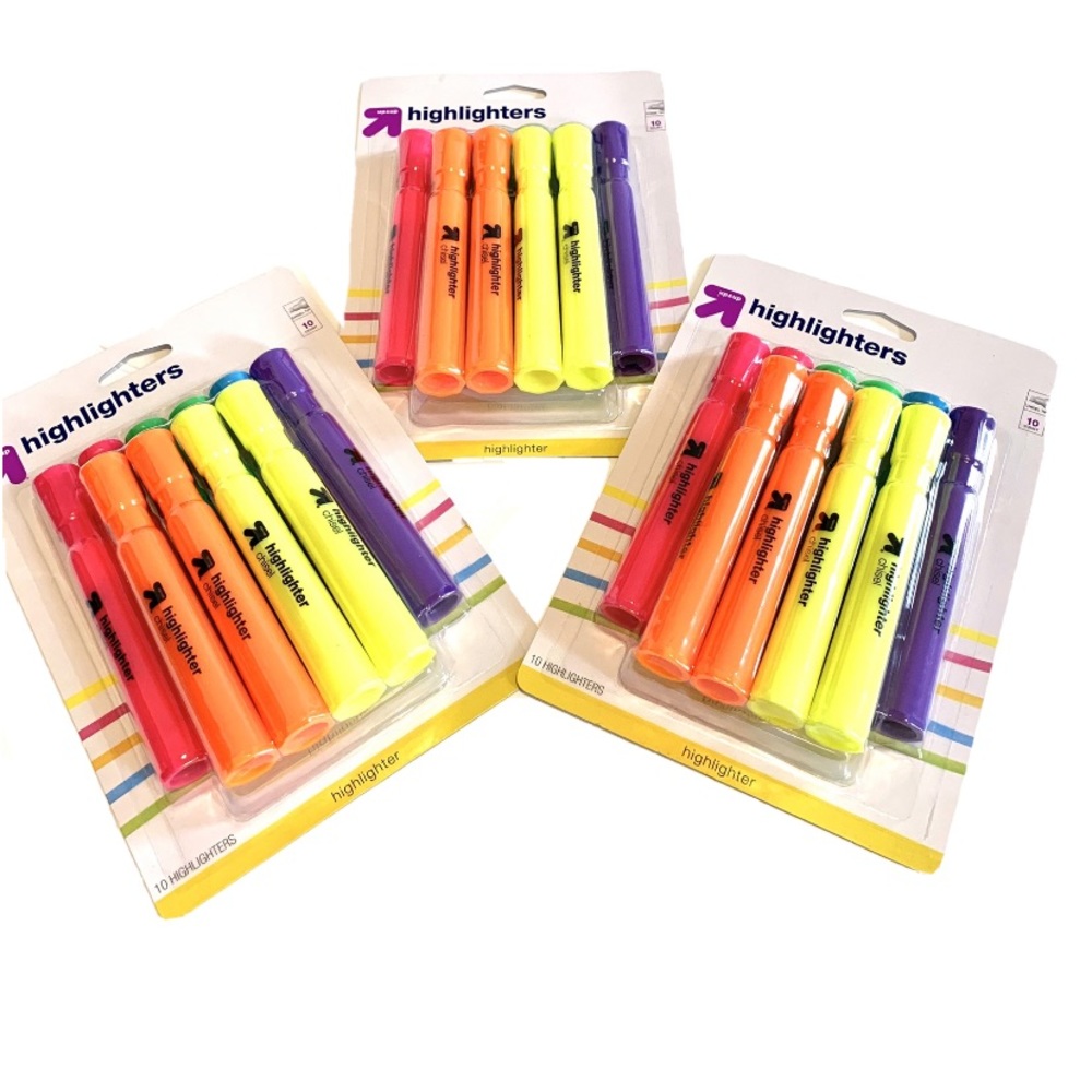 Assorted Highlighters, 30-Count, 3pack